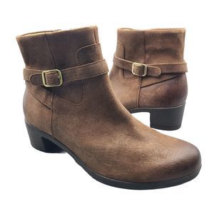 Dansko Womens Ankle Boots Cagney Burnished Brown Nubuck Size 37 &38 Mismatched